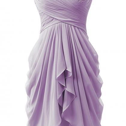 Simple Lavender Short Bridesmaid Dresses, Short..