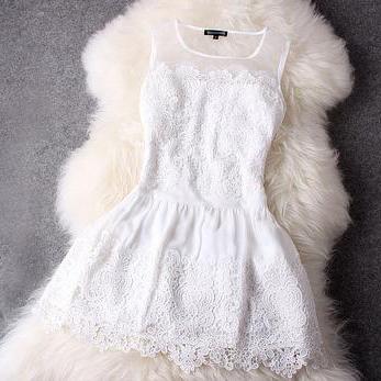 Style White Lace Graduation Dresses, Short White..