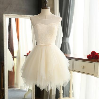 Ivory Homecoming Dress,short Prom Dresses..