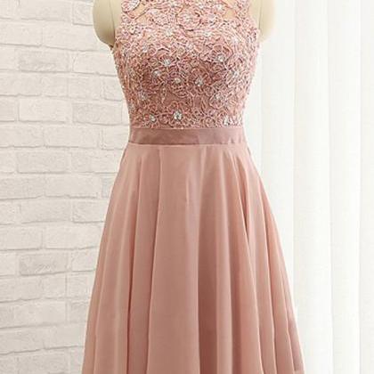 Pearl Pink Bridesmaid Dresses,a-line Homecoming..
