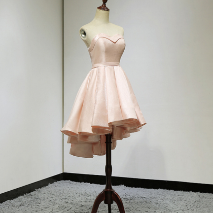 Simple Pearl Pink Satin Style Sweet 16 Dresses,..
