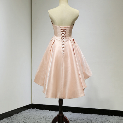 Simple Pearl Pink Satin Style Sweet 16 Dresses,..