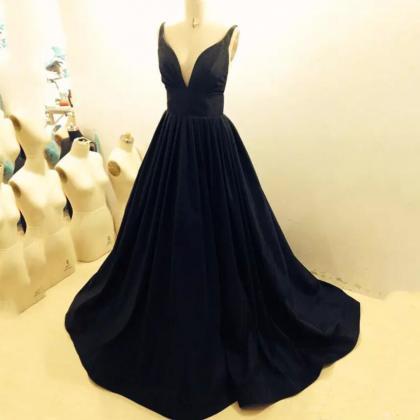 Black Strap Black Satin Prom Party Dresses 2018,..