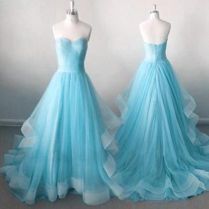 Blue Sweetheart Prom Gowns, Pretty ..