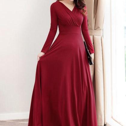 Lone Sleeves Women Dresses, A-line ..