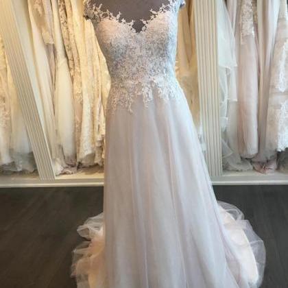 Ivory Tulle Simple Wedding Dresses, Prom Dress..