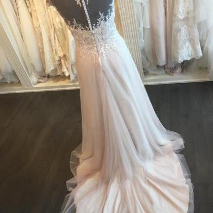 Ivory Tulle Simple Wedding Dresses, Prom Dress..