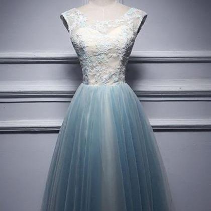 Pretty Knee Length Tulle Prom Dresses, Prom..