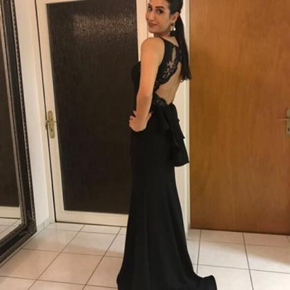Sexy Black Long Prom Dress 2018, Mermaid Formal..