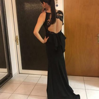 Sexy Black Long Prom Dress 2018, Mermaid Formal..