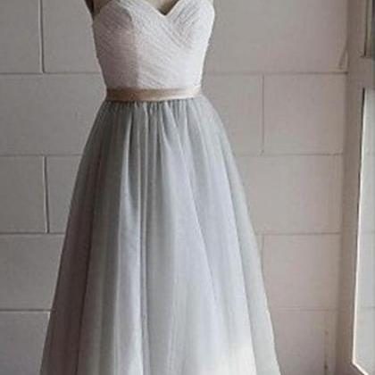 Grey Vintage Tulle Bridesmaid Dresses, Grey..