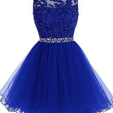 Royal Blue Short Prom Dress 2018, Lovely Blue..