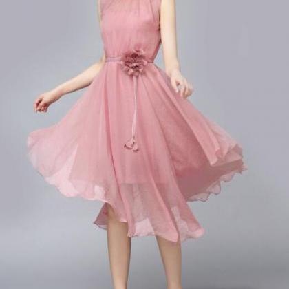 Pink Short Chiffon Bridesmaid Dresses, Lovely..