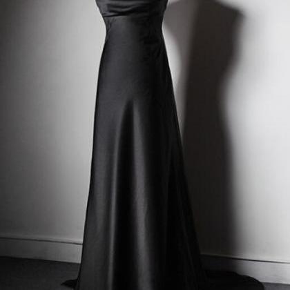 Sexy Black Evening Gowns, Straps Formal Dress,..