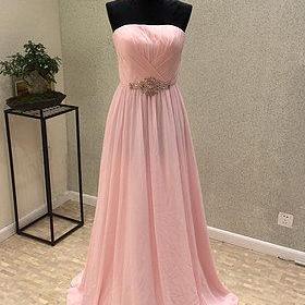 Pink Simple Chiffon Beaded A-line Elegant Prom..