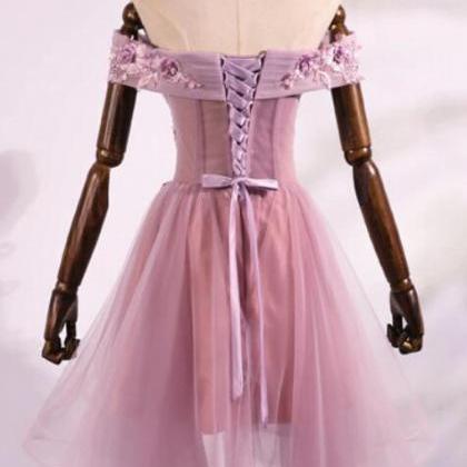 Beautiful Off Shoulder Tulle Short Party Dress,..