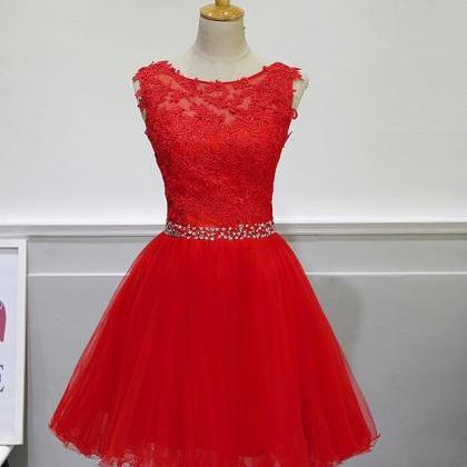 Red Homecoming Dresses 2018, Formal Dresses, Tulle..