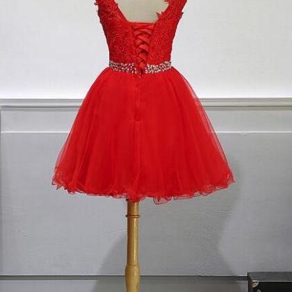 Red Homecoming Dresses 2018, Formal Dresses, Tulle..