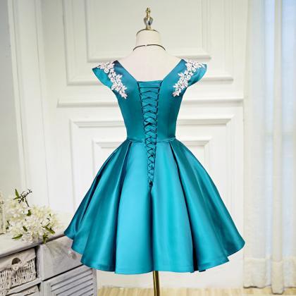 Blue Homecoming Dresses, Blue Short Party Dress,..