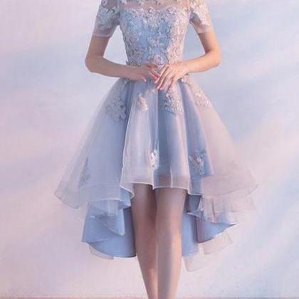 Grey Lovely Tulle Homecoming Dresse..