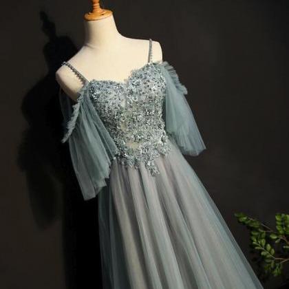 Charming Tulle Off Shoulder A-line Party Dress,..