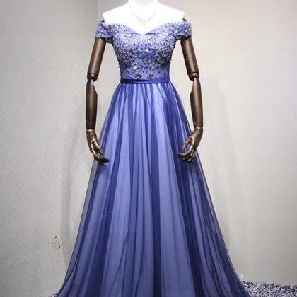 Blue Prom Dress 2019, Lovely Party Dress..