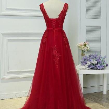 Red Tulle Simple Party Dresses 2019, Beautiful..