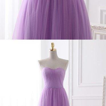 Light Purple Sweetheart Bridesmaid Dress,..