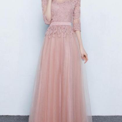 Pink Tulle Bridesmaid Dresses Long, Lovely..