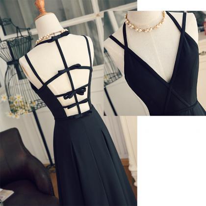 Black Chiffon Prom Dress 2109, Lovely Party Gown,..