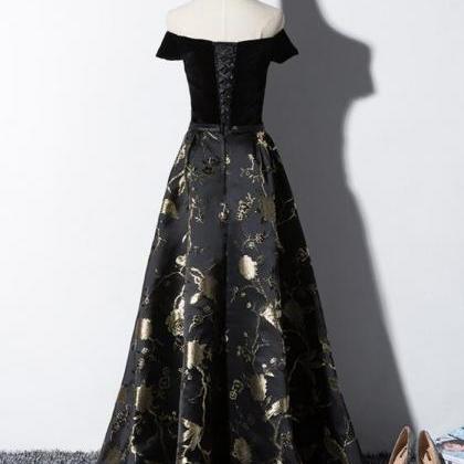 Beautiful Simple Black Floral Satin And Velvet..