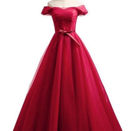 Stylish Off Shoulder Party Dress 2019, Red Formal..