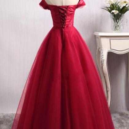 Stylish Off Shoulder Party Dress 2019, Red Formal..