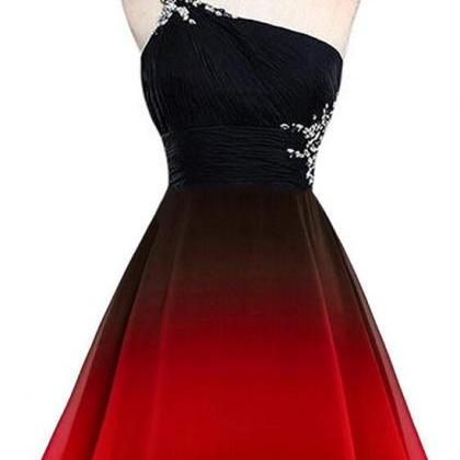 Beautiful One Shoulder Gradient Party Dress,..
