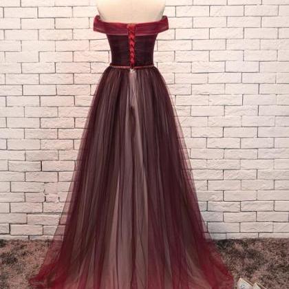 Gradient Red And Black Tulle Sweetheart Party..