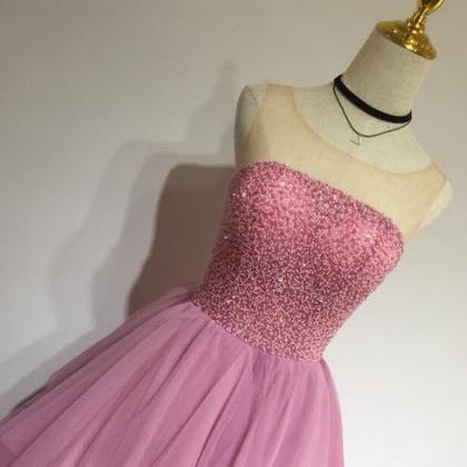 Sweet Pink 16 Dresses, Pink Tull And Beaded Long..