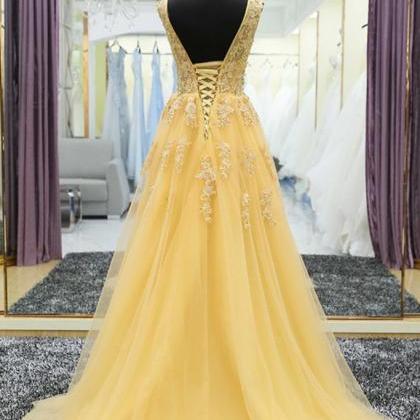 Beautiful Handmade Yellow Tulle Party Dress 2019,..