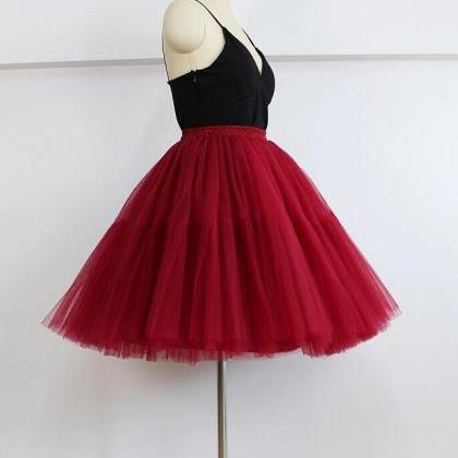 Cute Dark Red Skirt, Skirts Red Tut..