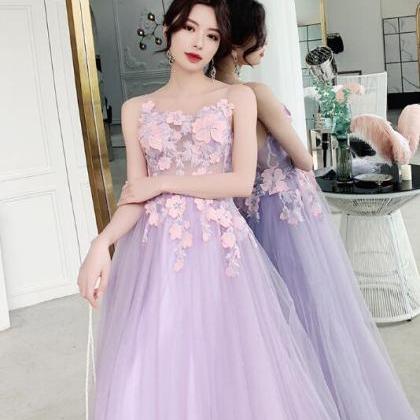Charming Lavender Tulle Party Dress 2020, Tulle..