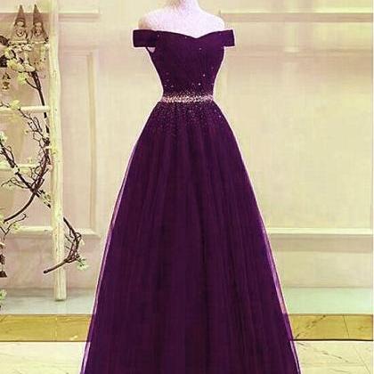 Lovely Beaded Tulle Sweetheart Party Dress, Prom..