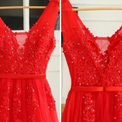 Cute A-line Red Knee Length Party Dress 2020,..