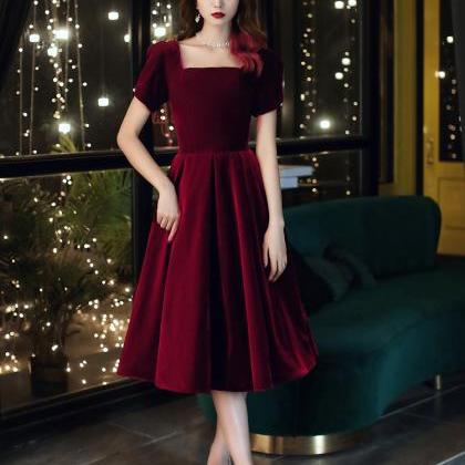 Top 256+ red velvet dress short