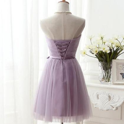 Beautiful Tulle Scoop Short Prom Dress, Cute..