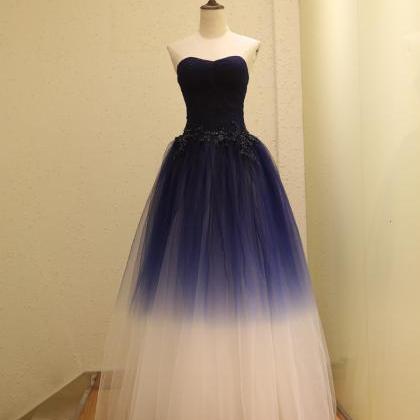Beautiful Sweetheart Gradient Long Prom Dress,..