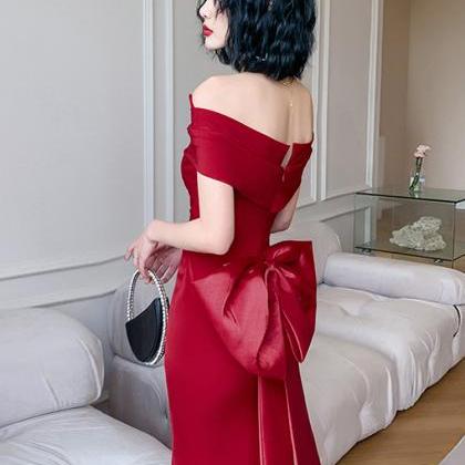Sexy Red Off Shoulder Evening Dress Party Dress,..