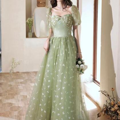 Beautiful Green Tulle Long Formal G..