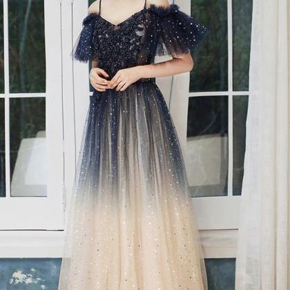 Beautiful Gradient Tulle Party Dress, Tulle With..