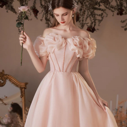 Cute Pink Formal Dress Prom Dress, ..