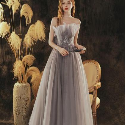 Lovely Gradient Tulle Long Formal Dress Party..
