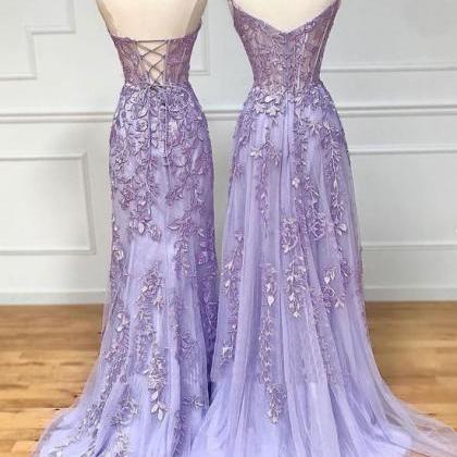 Light Purple Tulle Sweetheart with ..